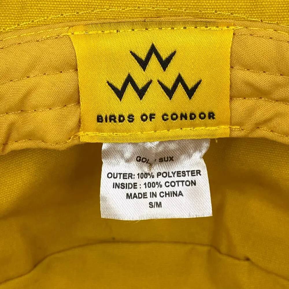 Birds of Condor Green Dreams Bucket Hat Yellow Terry Cloth S/M Golf Triple Eagle